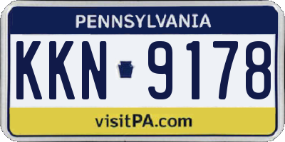 PA license plate KKN9178