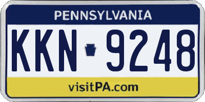 PA license plate KKN9248