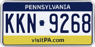 PA license plate KKN9268