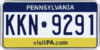 PA license plate KKN9291