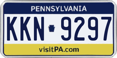 PA license plate KKN9297