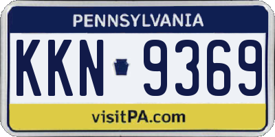PA license plate KKN9369