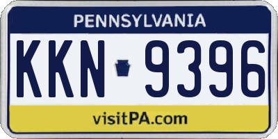 PA license plate KKN9396