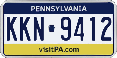 PA license plate KKN9412