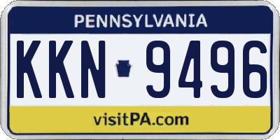 PA license plate KKN9496