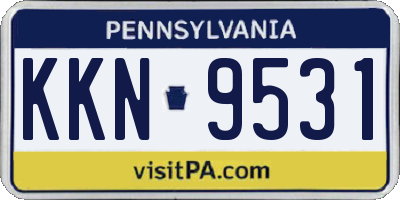 PA license plate KKN9531