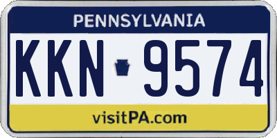 PA license plate KKN9574