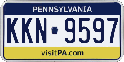 PA license plate KKN9597