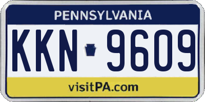PA license plate KKN9609