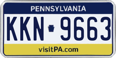 PA license plate KKN9663