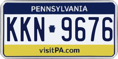 PA license plate KKN9676