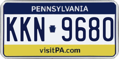 PA license plate KKN9680