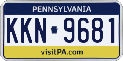 PA license plate KKN9681
