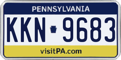 PA license plate KKN9683