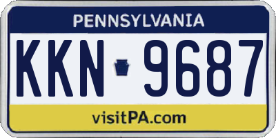 PA license plate KKN9687