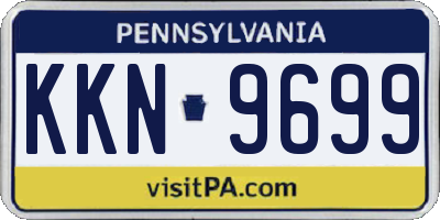 PA license plate KKN9699