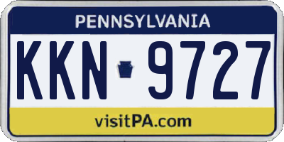 PA license plate KKN9727