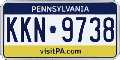 PA license plate KKN9738