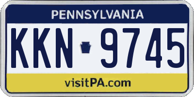 PA license plate KKN9745