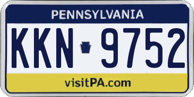 PA license plate KKN9752