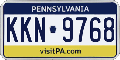 PA license plate KKN9768