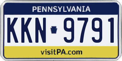 PA license plate KKN9791