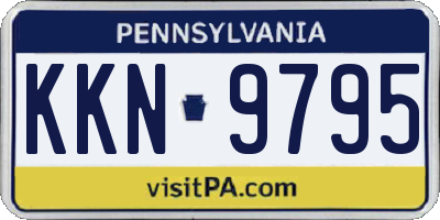 PA license plate KKN9795
