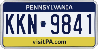 PA license plate KKN9841