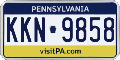 PA license plate KKN9858