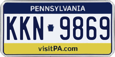 PA license plate KKN9869