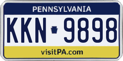PA license plate KKN9898