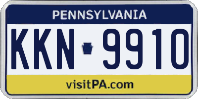 PA license plate KKN9910