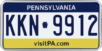 PA license plate KKN9912
