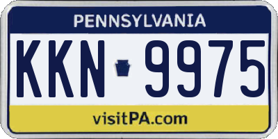 PA license plate KKN9975