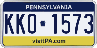 PA license plate KKO1573