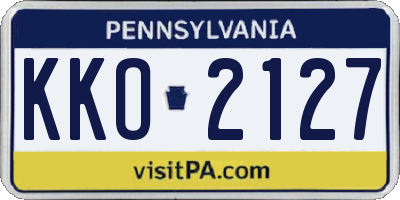 PA license plate KKO2127