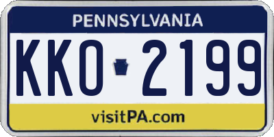 PA license plate KKO2199