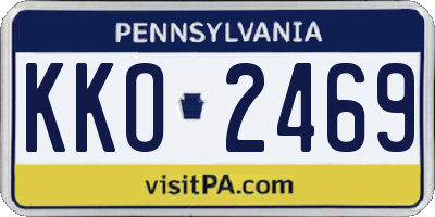 PA license plate KKO2469