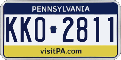 PA license plate KKO2811