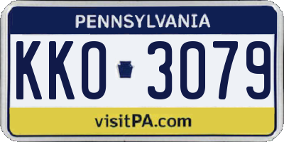 PA license plate KKO3079