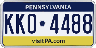 PA license plate KKO4488