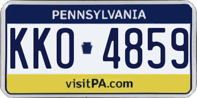 PA license plate KKO4859