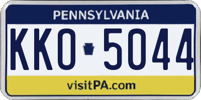 PA license plate KKO5044