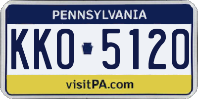 PA license plate KKO5120