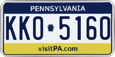 PA license plate KKO5160