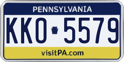 PA license plate KKO5579