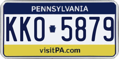 PA license plate KKO5879