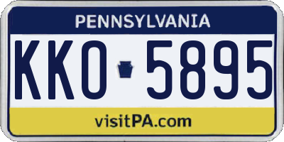 PA license plate KKO5895