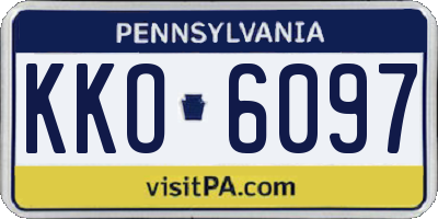 PA license plate KKO6097