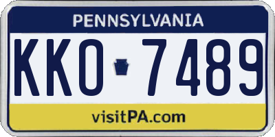 PA license plate KKO7489